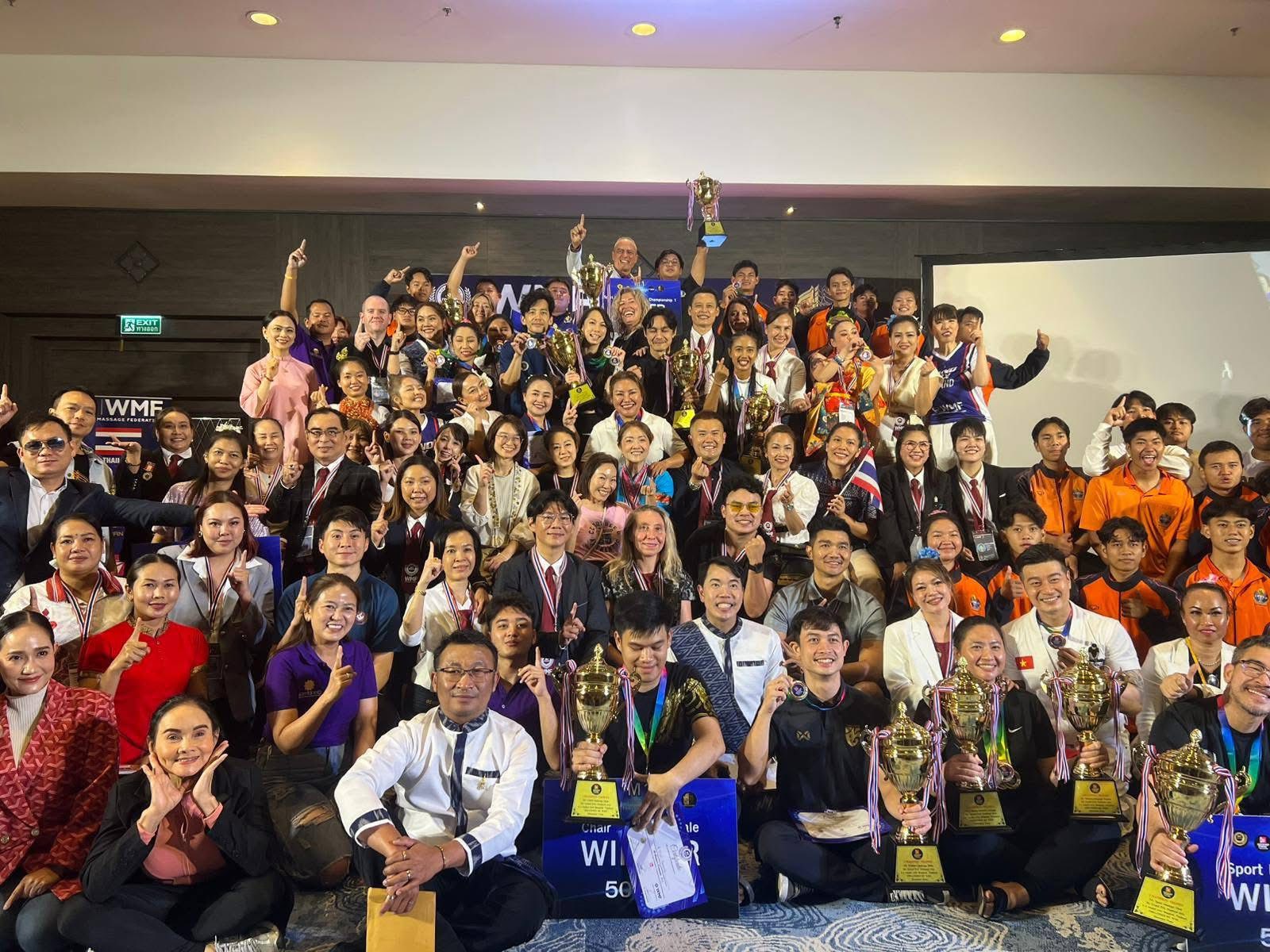 M1 Grand Prix Thailand 2025 do World Massage Federation (WMF) tổ chức tại Thái Lan, quy tụ hàng trăm chuyên gia massage từ khắp các châu lục